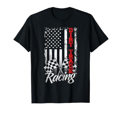American Flag Dirt Track Racing Car Bike Driver Racer Gift