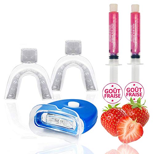 Kit blanchiment dentaire White First - Kit blanchissement dentaire avec 20ml de gel blanchiment parfum fraise