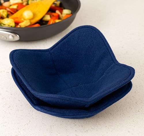 Set de 2 Porta Bowls Microwavables de Poliéster Azul Oscuro miniatura 6