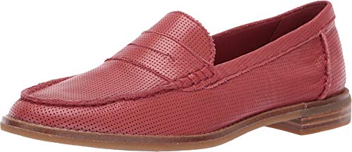 Sperry Seaport Penny Perf Leather Dark Red 8 M (B)