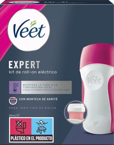 Veet Easy Wax Roll-On Eléctrico Kit Cire Dépilatoire, 1 Unité