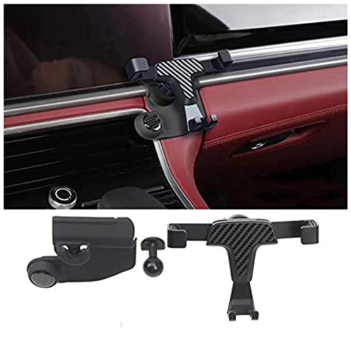 ITrims Car Phone Holder for Porsche Panamera 2017-2022 Car Dashboard Mount Cell Phone Cradles Adjustable Phone Stand Holder Universal Compatible with Most Smartphones Carbon Fiber