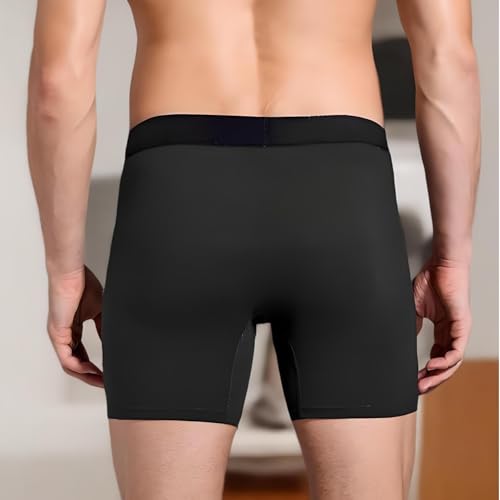 3 Pack Men's Boxer Briefs, Soft and Breathable Cotton Underwear with Comfort Waistband3