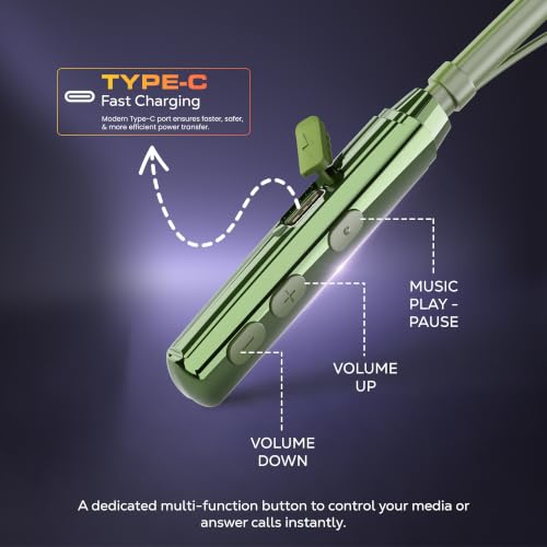 Image of Fairpick FP - NB016 Bluetooth Neckband, Dazzaling Green