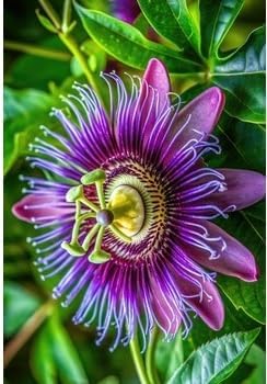 Purple Passion Flower Plant – Passiflora Incarnata (Krishna Kamal) | Exotic Flowering Vine for Home & Garden | Live Plant-image-0