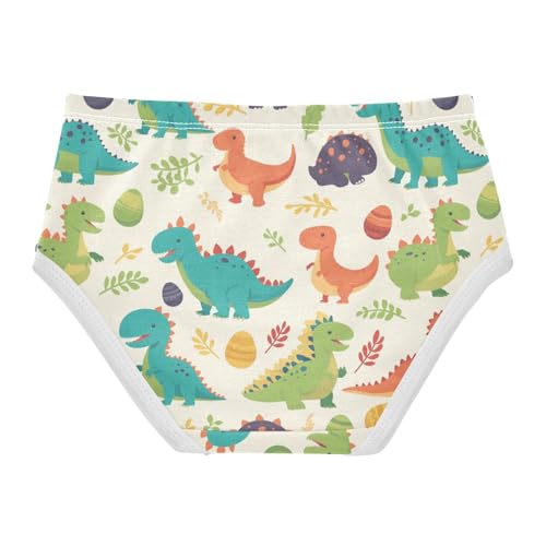 Wusikd Cute Dinosaurs Girls' Underwear Cotton Leaves Girls Briefs Soft Toddler Underwear 2T2