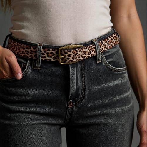 Fashion Leopards Print Belt Adjustable Trendy Unisex Waist Belt for Women and Men Accessory3