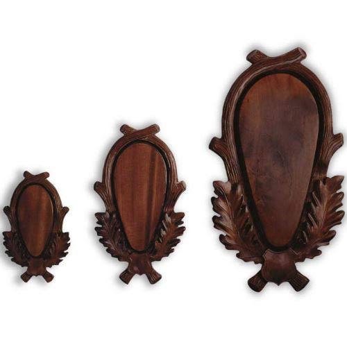 Hi Life Living Nature Scudo di Legno per Trofeo Daino. Pannello. Corna. Caccia. 45x25cm 032701