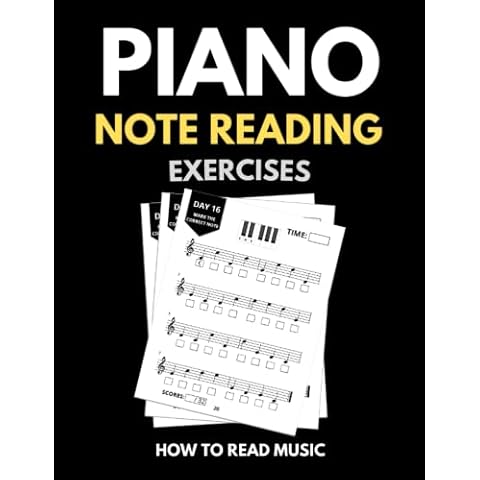 Piano Note Reading Exercises: Music Skills in 10 Minutes a Day, Student Workbook, How To Read Music, Sign 4,000 Notes Cover