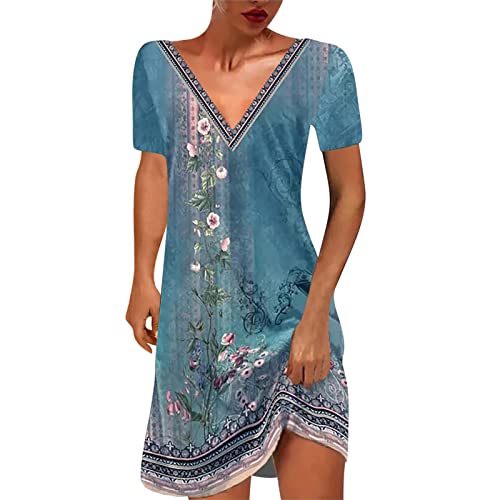EMATOP Ärmelloses Trägerkleid Damen Sommerkleid Elegantes Teenager Mädchen Sun Kleid Prom Dress Lang Dresses Rüsche Neuheit Urlaubskleid Knielang...