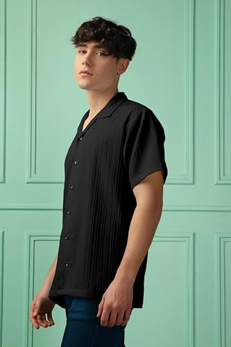 Image of Men's Striped Half Sleeve Polycotton Shirt | Casual & Formal Wear | Comfortable & Stylish
