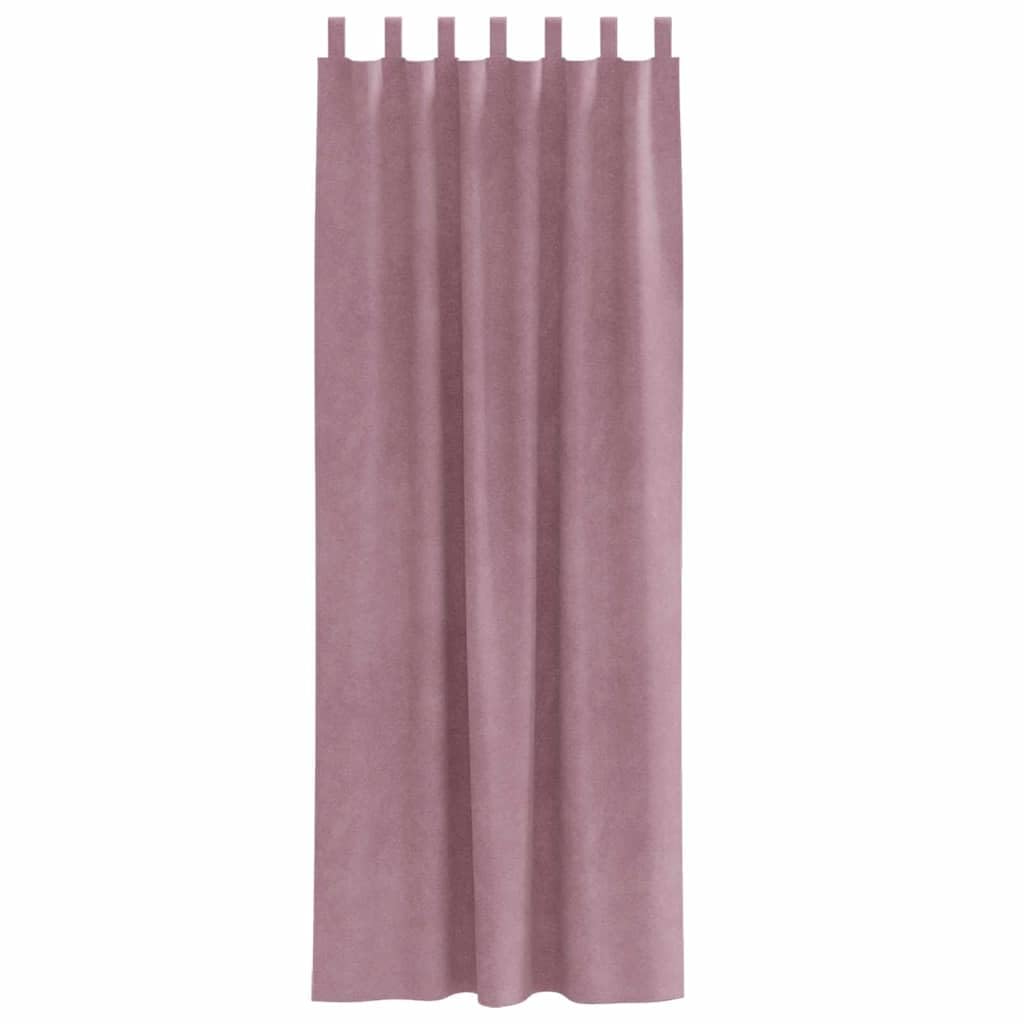 Juego de 2 cortinas opacas de terciopelo rosa oscuro, 140 x 245 cm, opacas, para dormitorio y sala de estar, reducen el ruido, con trabillas de tela