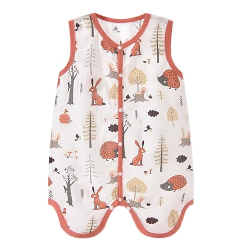 Supolian Saco de dormir de verano para niños de 6 a 48 m, manta portátil para bebés, cremallera de 2 vías, TOG 0.23, saco de dormir para niños de 11 colores (L (90-100 cm), casa de erizo)