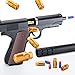 Toy Gun with Soft Bullets,M1911 Shell Ejection Soft Bullet Toy Pistols, EVA Soft Foam Ejection Toy Blaster Shooting with 40 Foam Darts and 1000 Water Gel Beads(Brown)