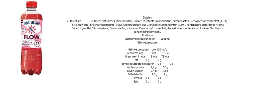 18 x Gerolsteiner Flow Mix Orange/Granatrapfel/Ingwer a 0,5l EINWEG Pfand + Space Riegel von Onlineshop Bormann