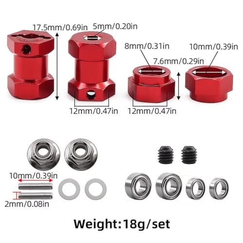 Adaptateur Hexagonal 12mm Répare Fixation de Roue Tamiya Frog - 3