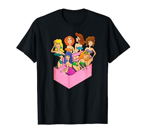 Sexy dibujos animados Pack de seis bikinis Models Funny Pin Up Girls Camiseta