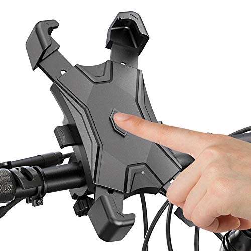 Leeofty Suporte de telefone para bicicleta leve ABS Suporte ajustável para telefone móvel
