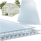 tectake® Placas de Policarbonato Transparente, Resistente al Exterior y a Rayos UV, Tejado Exterior y Marquesina Puerta, Policarbonato para Techo Lluvia - 121 x 60,5 x 0,4 cm 14 Placas