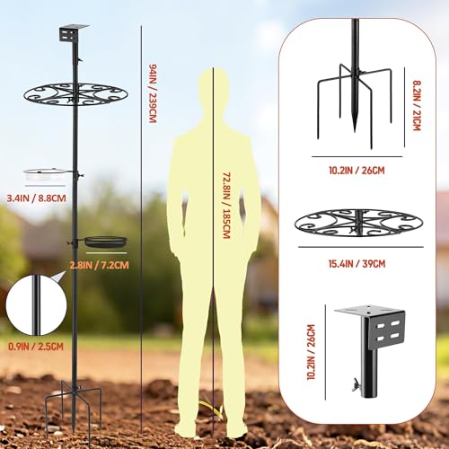MIXXIDEA Upgraded Heavy Duty Bird Feeder Pole $18.99 AC - image 4