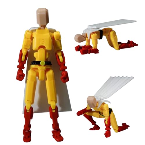 YLQANONG Saitam Figures 3D Printed Movable Joints Anime Genos Figure Statues Anime Action Figurine Ornaments 5.51 Inch