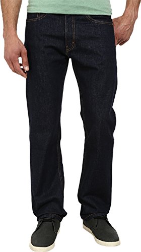 Levi's Men's 505 Regular Fit Jeans (Also Available in Big & Tall), Rinse-Dark Wash, 33W x 30L