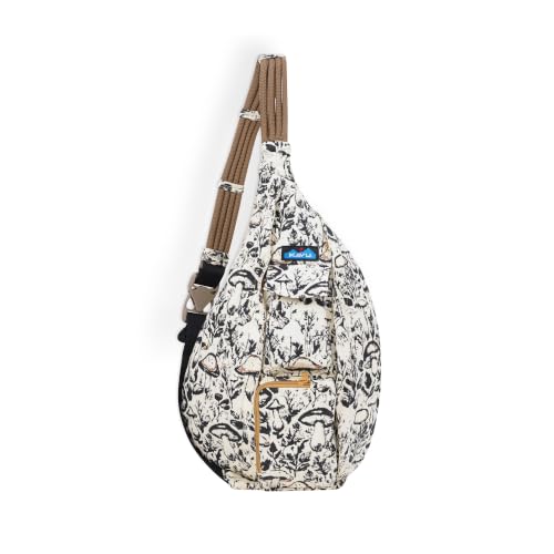 Image of KAVU Original Rope Bag, Cotton Canvas Crossbody for Travel | 100% 12oz Cotton Canvas, Padded Back & KAVU Embroidery | 22-44-In Rope Strap, 4 Pockets, 10L | Hiking, Travel & Daily Carry