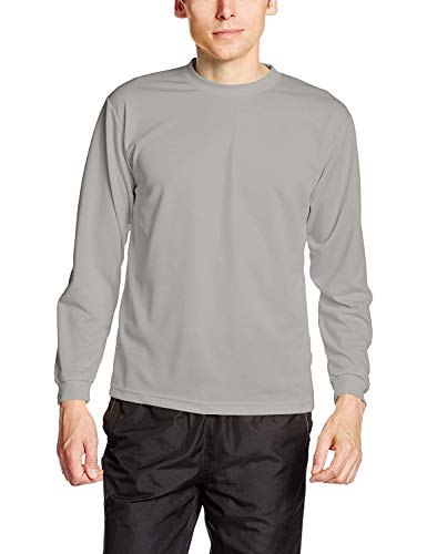 [グリマー] 長袖 4.4オンス ドライ ロングスリーブ Tシャツ [クルーネック] 00304-ALT ボーイズ グレー 150cm (日本サイズ150相当)の商品画像（Amazon）