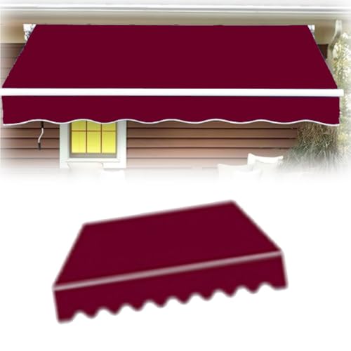 Toldo retráctil impermeable burdeos para solucionar las goteras de lonas viejas