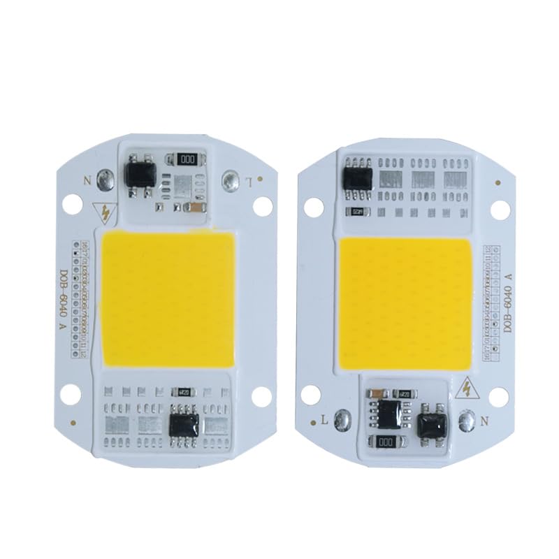 fengyan Casa Bombillas, Paquete de 20, Fuente de luz integrada LED COB AC220V 20W/30W/50W lámpara sin Controlador lámpara de Reflector DIY Familiar Lámpara(Warm White,30W 220V)