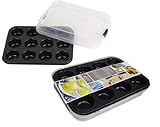 Farbe: Mehrfarbig. Euro-Home SS-DK-EW554 Muffinblech mit Deckel aus Kunststoff, mehrfarbig