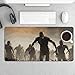 Many Zombie Desk Mat Non-Slip Laptop Writing Pad Large Keyboard Mousepad with Rubber Base 23.6