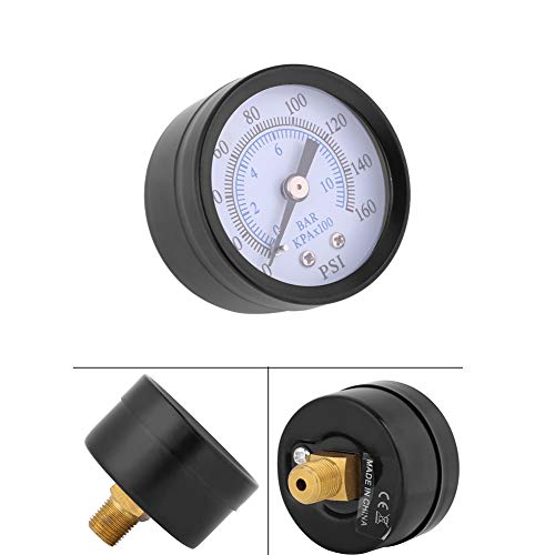 Manometro Pressione Benzina 1/8 NPT 0-11 Bar 0-160 PSI Regolatore