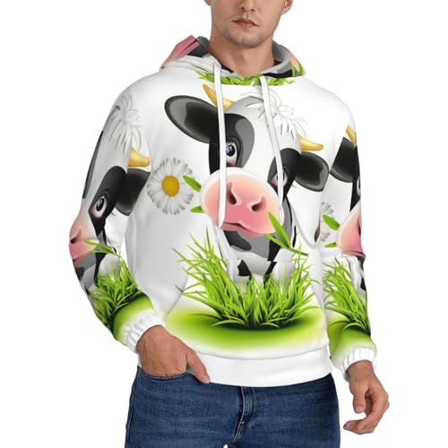 Sweat à capuche imprimé vache homme pour un usage quotidien