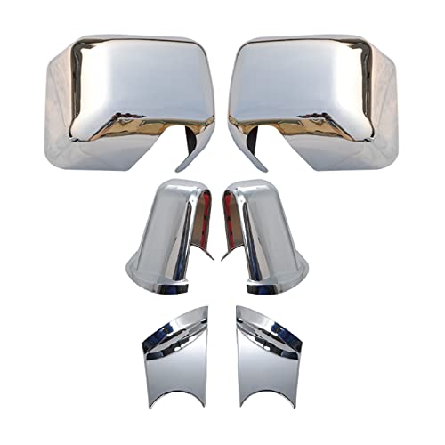 Coque rétroviseur Wrangler JK en ABS chrome pour modèles 2 et 4 portes 2007-2017
