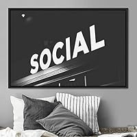 Framed Canvas Wall Art Pressed Quotes 3D Chic Inspirational Multicolor Pop Art Quotes Typography Ultra Whimsical - 16x24 inches