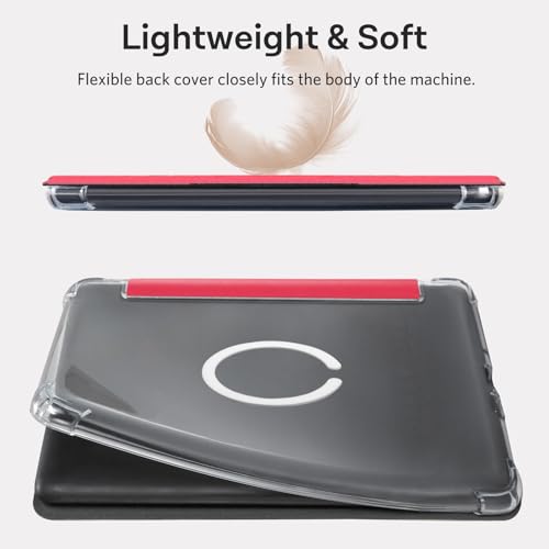 Image of CoBak Magnetic Case for 7 inch Kindle Paperwhite 12th Gen 2024 and Kindle Colorsoft - Compatible with iPhone MagSafe, for Samsung /Belkin /Anker Wireless Charging Pads, Clear Back Cover, Auto Sleep Wake