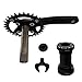 DECKAS 170mm Crankset, 104BCD 32T 34T 36T 38T Oval Single Speed Narrow Wide Tooth Chainring and Crank Arm Set for MTB BMX Road Bicycle (Black 38T)