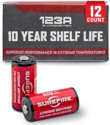 Surefire SF12-BB Box of 12 123A 3 Volt Lithium Batteries SF123A AD