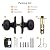goldenwarm Oil Rubbed Bronze Door Knobs Interior, Privacy Door Knob for Bedroom & Bathroom, Oil Rubbed Bronze Interior Door Knobs with Arched Plate 6 Pack