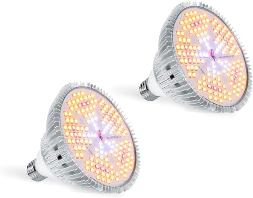 植物育成ライト led 2個 全光スペクトル 太陽光 e26 150個LEDチップ 100W相当