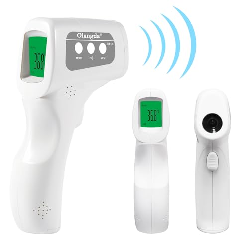 Image of OLANGDA No-Touch Forehead Thermometer for Adults, Body Thermometer and Surface Thermometer 2 in 1, Digital Infrared Thermometer for Anyone with Accurate LCD Display