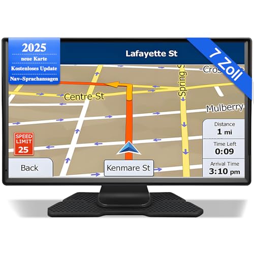 Navi für wohnmobile,7 Zoll,LKW navigationsgeräte GPS Auto Echtzeit-Verkehr mit HD Display und Sprachsteuerung Europa-Karte für Langstrecke,navigationsgeräte für Auto Stadtfahrten und Reisen