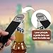 Zopnny 12 Pack 7 Inch Beer Opener with Rubber Coated, Flat Beer Bottle Openers, Stainless Steel Beer Openers(Black)
