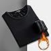 Thermal Shirts For Men,Mens Thermal Long Sleeve Shirt Crewneck Fleece Lined Base Layer Lightweight Athletic Undershirt Winter Tops Workout