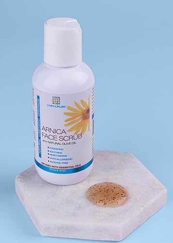 Arnica Facial Scrub, Exfoliating Face Wash for Natural Lymphatic Drainage, Face Cleanser with Soothing Arnica Montana, Exfoliator For Sensitive Skin, Acne, Blackheads, Lymph Health, 4 Oz - Image 6