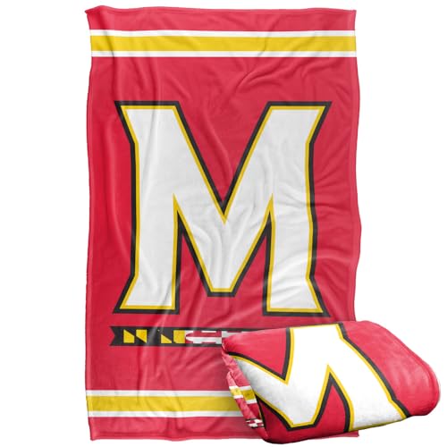 University of Maryland Primary Logo Stripes Silky Touch Super Soft Throw