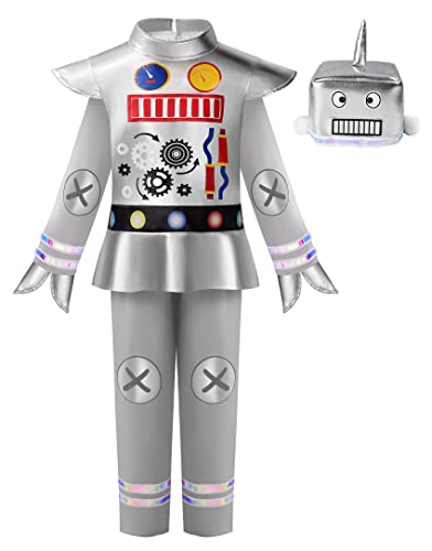 ReliBeauty Robot Costume for Kids Toddler Boys Costume Toddler,5/120 Silver