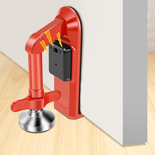 Tragbare Türverriegelung 120 x 88 mm nur ca. 233 g Ultra Hochfestes mit Tasche Tragbares Türschloss mit Doppelter Alarmfunktion bis 80dB Türstopper Alarm Integral Geformte Struktur