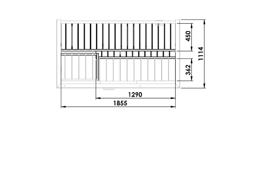 Gartensauna Kuuma M 199x111cm in Naturbelassen für bis zu 3 Pers.